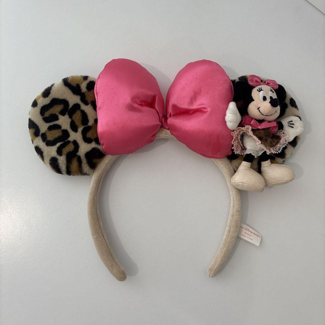 ディズニー ヒョウ柄 カチューシャ ピンク ミニーマウス ミニー - メルカリ