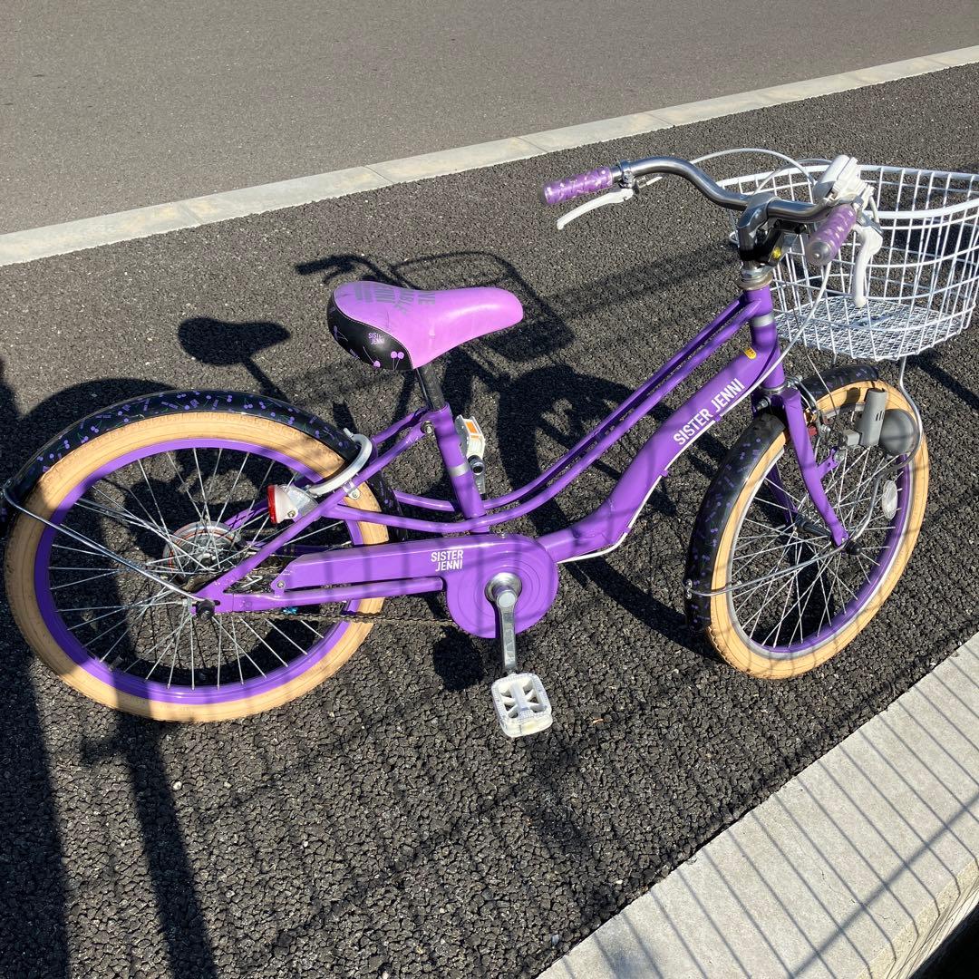 子供用自転車 紫色 前部バスケット付きジェニー - メルカリ