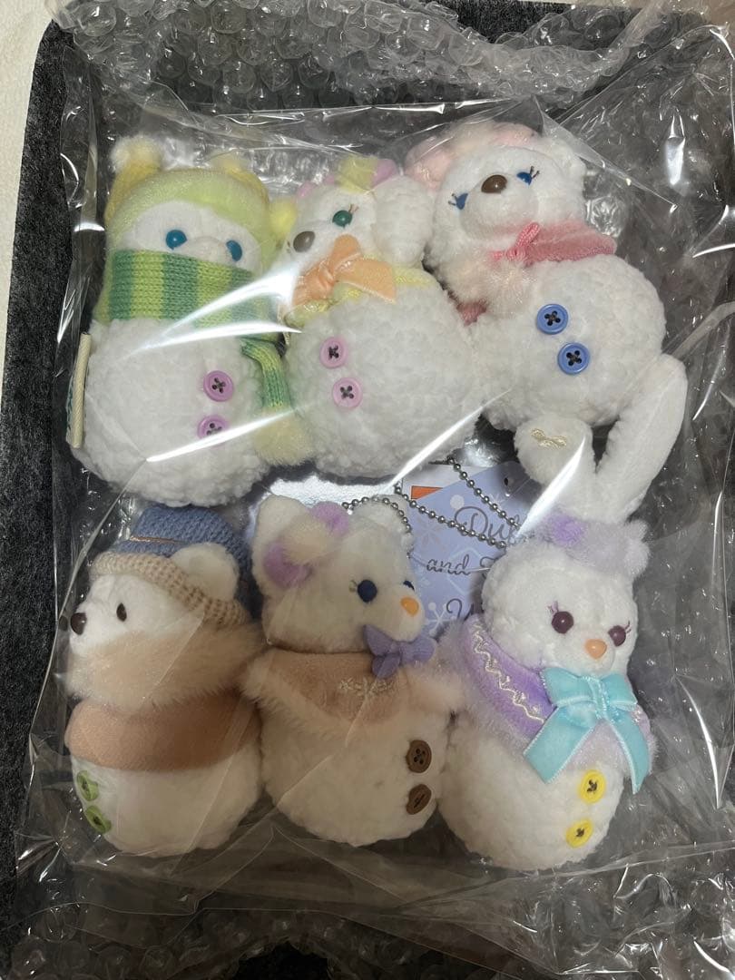 ダッフィーフレンズ　シークレットオブスノーウィーデイぬいぐるみチャーム6体セット