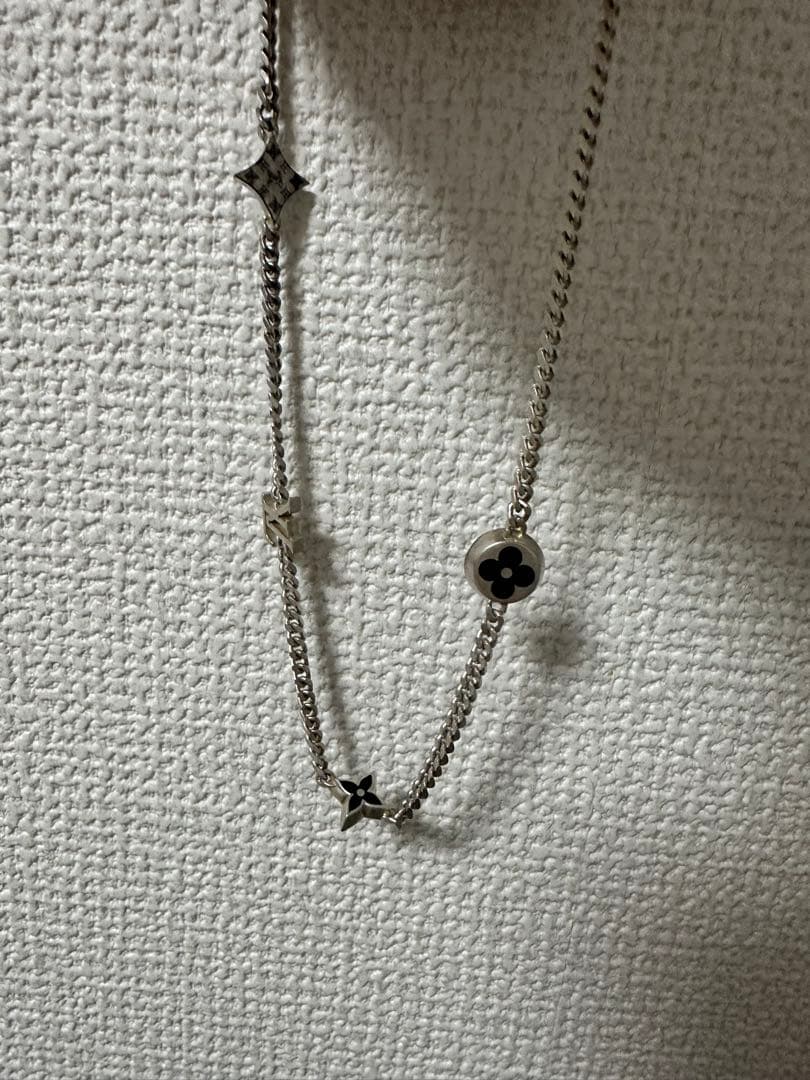 ルイ・ヴィトン シルバーネックレス 中古・古着通販】LOUIS VUITTON (ルイ ヴィトン) Lvモノグラム