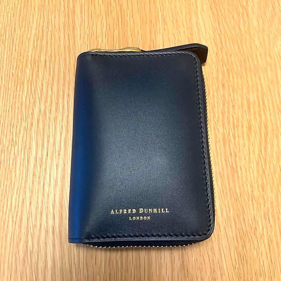 dunhillダンヒル デュークレザー&カードケースネイビー新品未使用