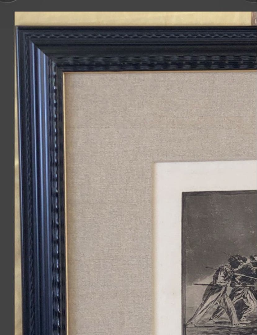 銅版画 フランシスコ・デ・ゴヤ 【闘牛技 第17番】 エッチング 額装品