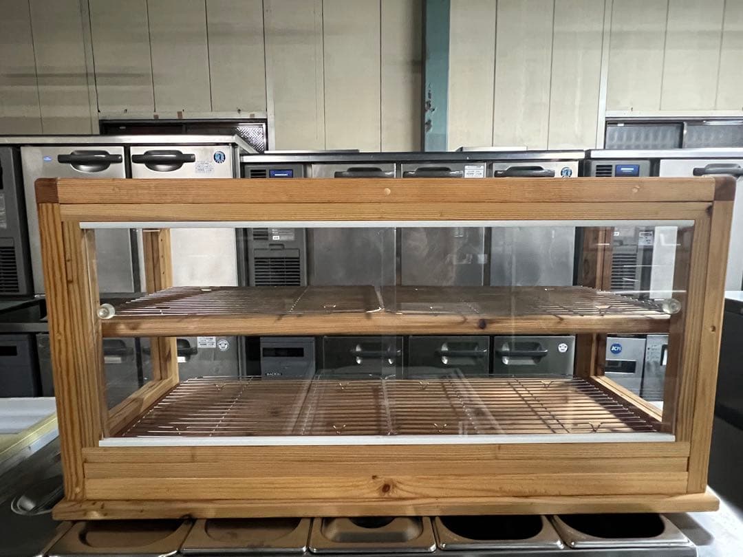 木製ガラス2段ショーケース 1000x380x500