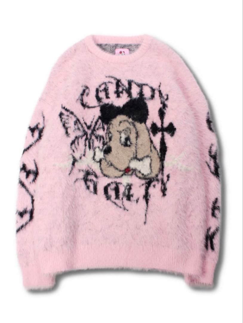 GALFY ガルフィー ふわふわダークキャンディーニット ピンク