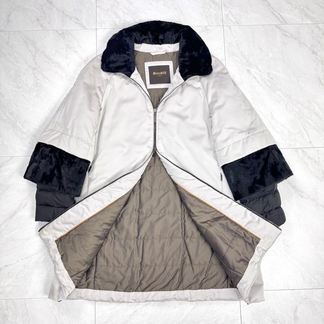 カリメロ様 MOORER ムーレー 3way 袖着脱可 ファーダウンコート 42
