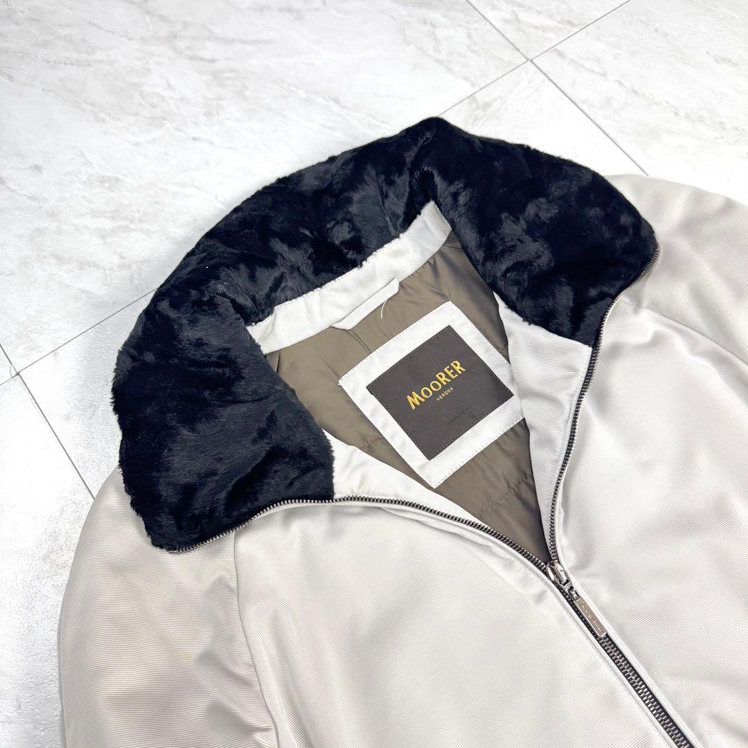 カリメロ様 MOORER ムーレー 3way 袖着脱可 ファーダウンコート 42