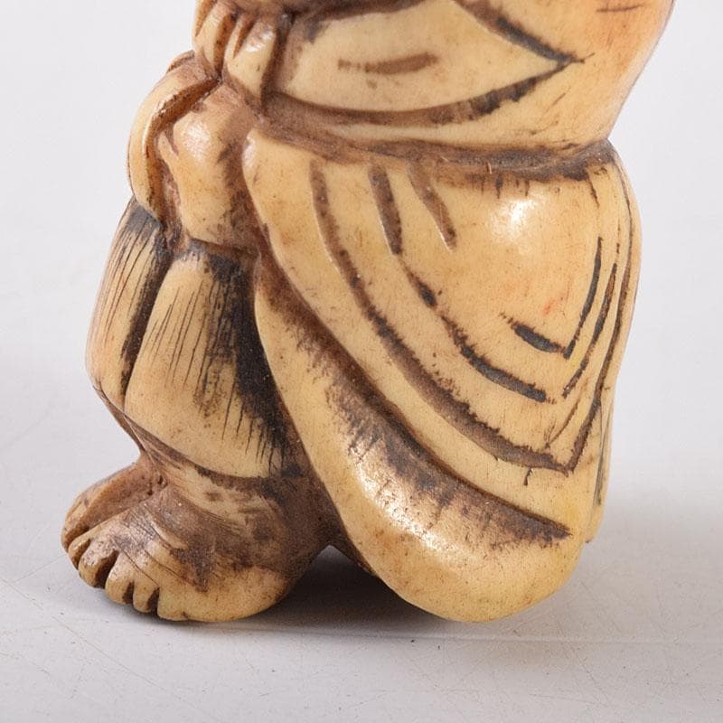 時代提げ物 獣骨彫刻 人物像 根付 N 8029 - メルカリ