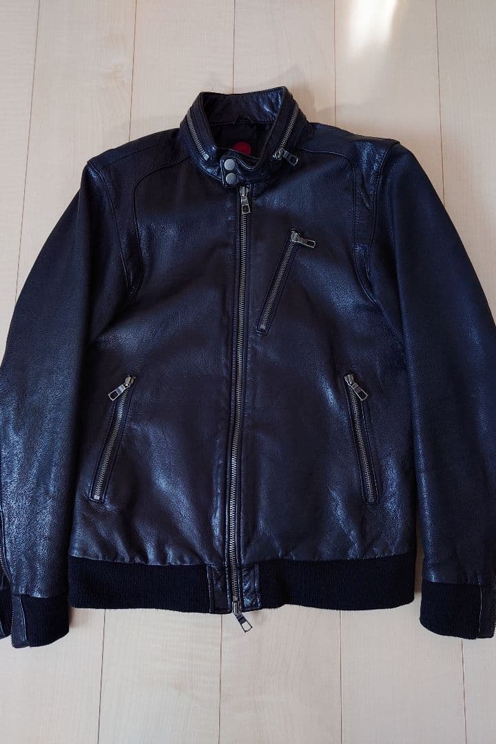 上野商会 本革 シングルライダース Lサイズ 山羊革