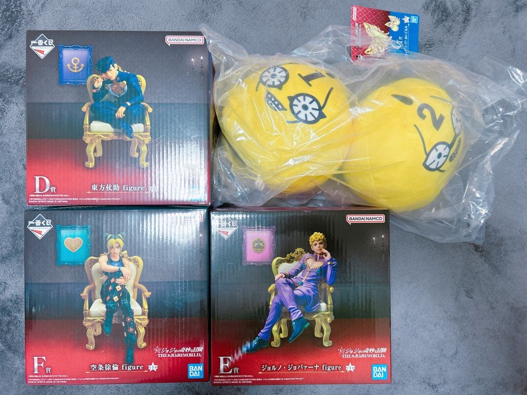 ジョジョワールド 一番くじ 仗助 ジョルノ 徐倫 ピストルズ フィギュアセット
