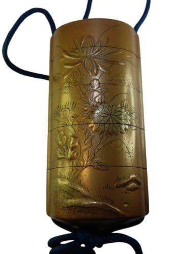 江戸時代 金蒔絵 印籠 「秋の草花図」