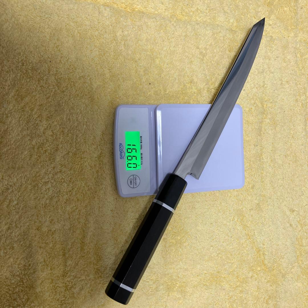 ⑩堺一文字忠國作 柳刃 7寸 V10 本焼 堺一文字忠國 本焼 V10 柳包丁 八角黒檀柄｜買取実績 - リファン