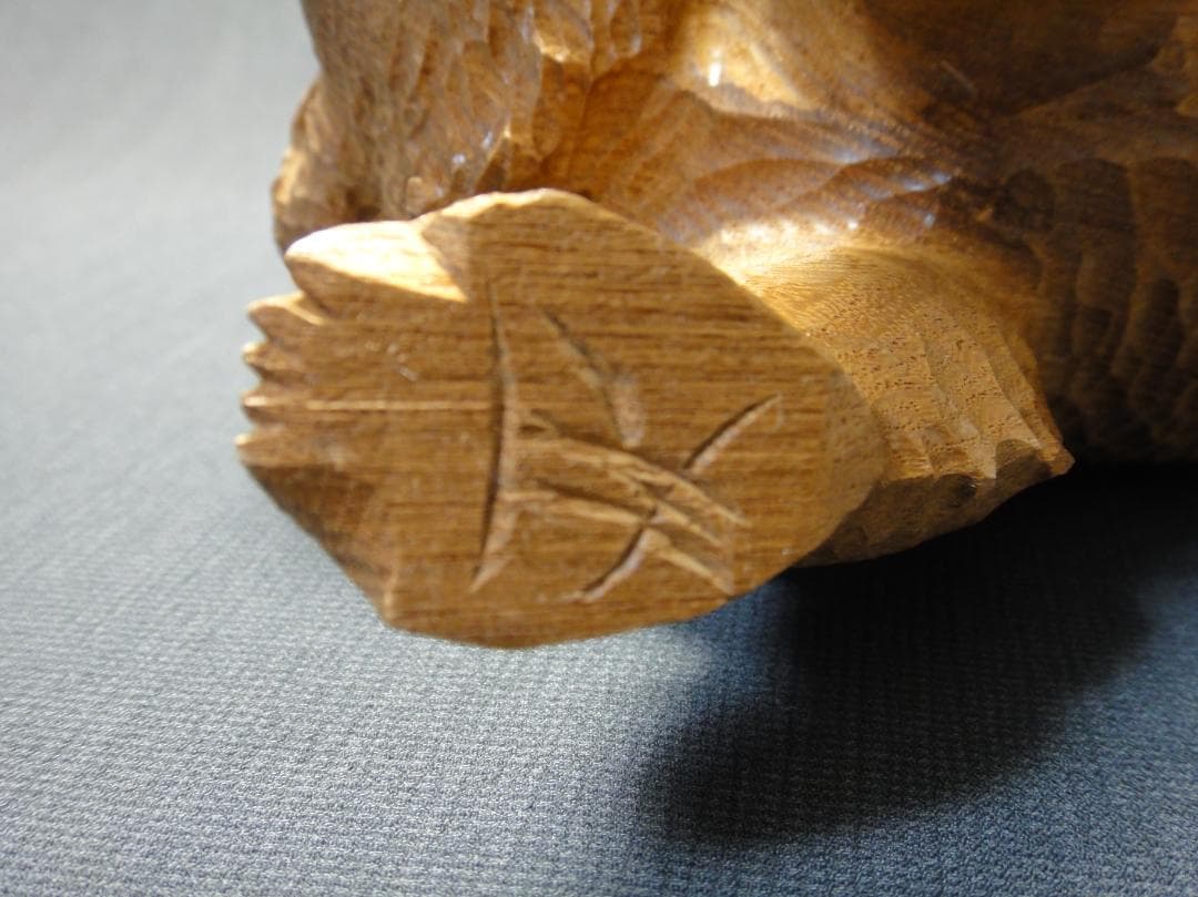 不藤清 作 怒り熊 槐 木彫り アイヌ彫刻 藤戸竹喜 に師事 - メルカリ