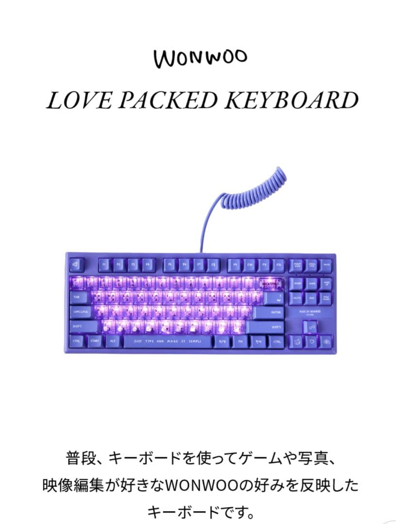 seventeen ウォヌ　キーボード×2 SEVENTEEN Wonwoo - Artist-Made Collection Love Packed Keyboard