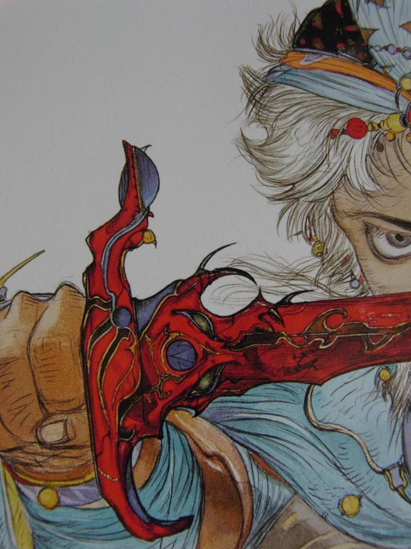 天野喜孝、【RED SWORD】、希少な額装用画集より、厳選、新品額装、FF2