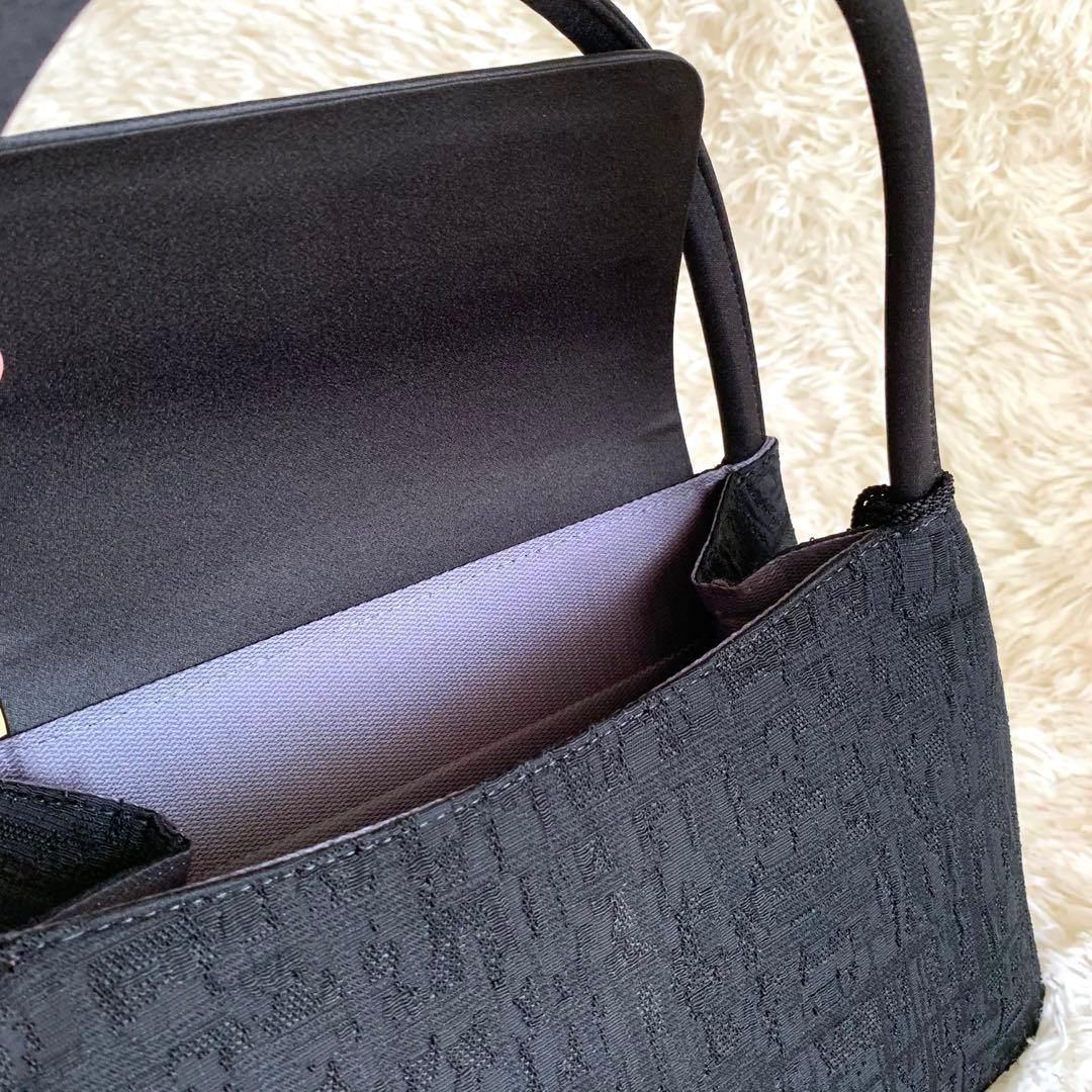 くみちゃん様 IWASA 岩佐 米沢織 フォーマルバッグ ブラック タッセル