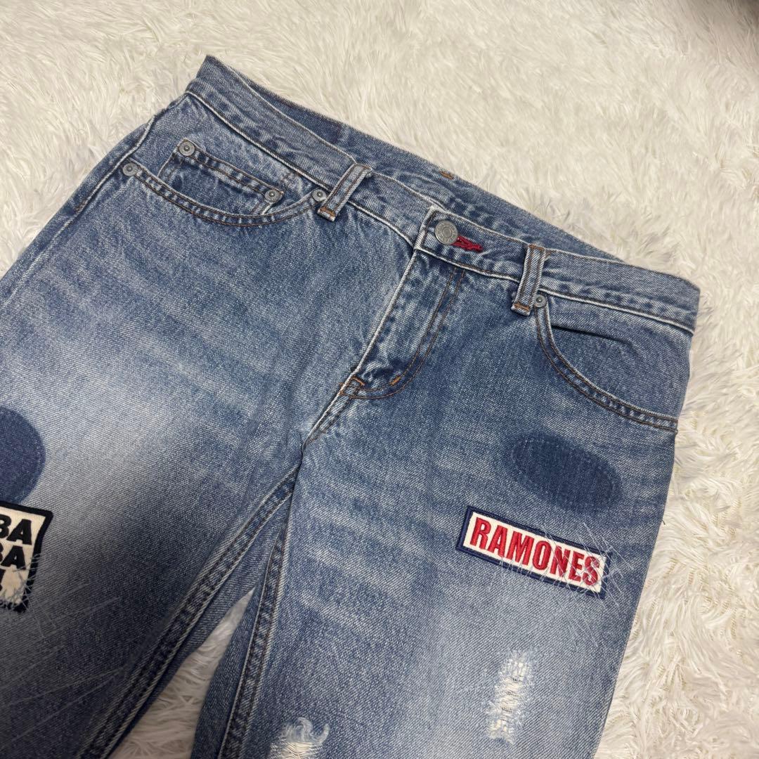 HYSTERIC GLAMOUR × RAMONES フレアデニム ワッペン