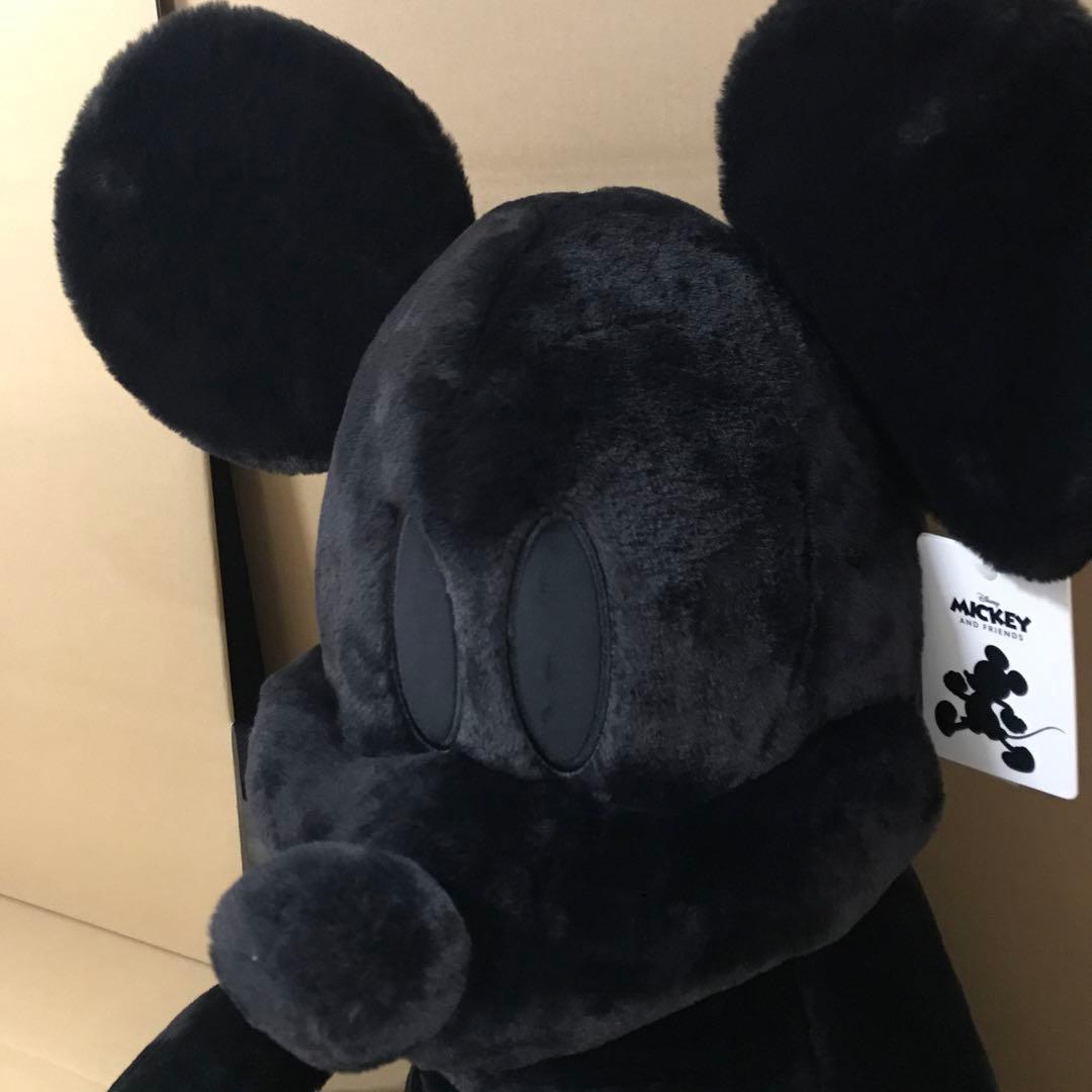 ミッキー ぬいぐるみ 特大 100㎝ ブラック ブランケット付き コストコ