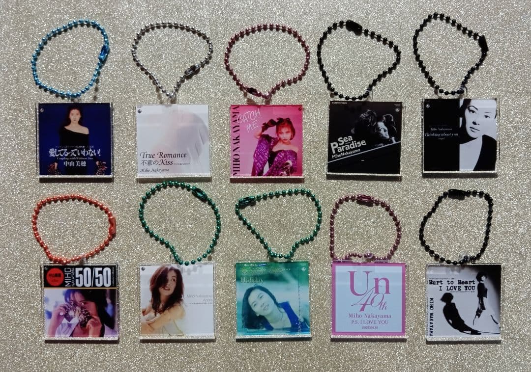 【新品未使用】中山美穂シングルジャケットキーホルダー コンプリート