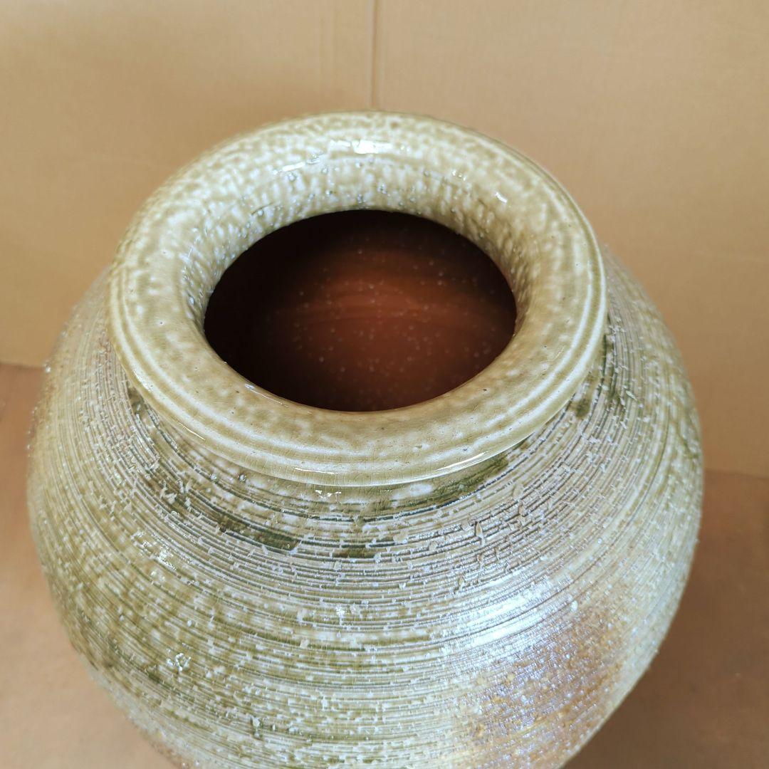大型 信楽焼 松皮花瓶 20号