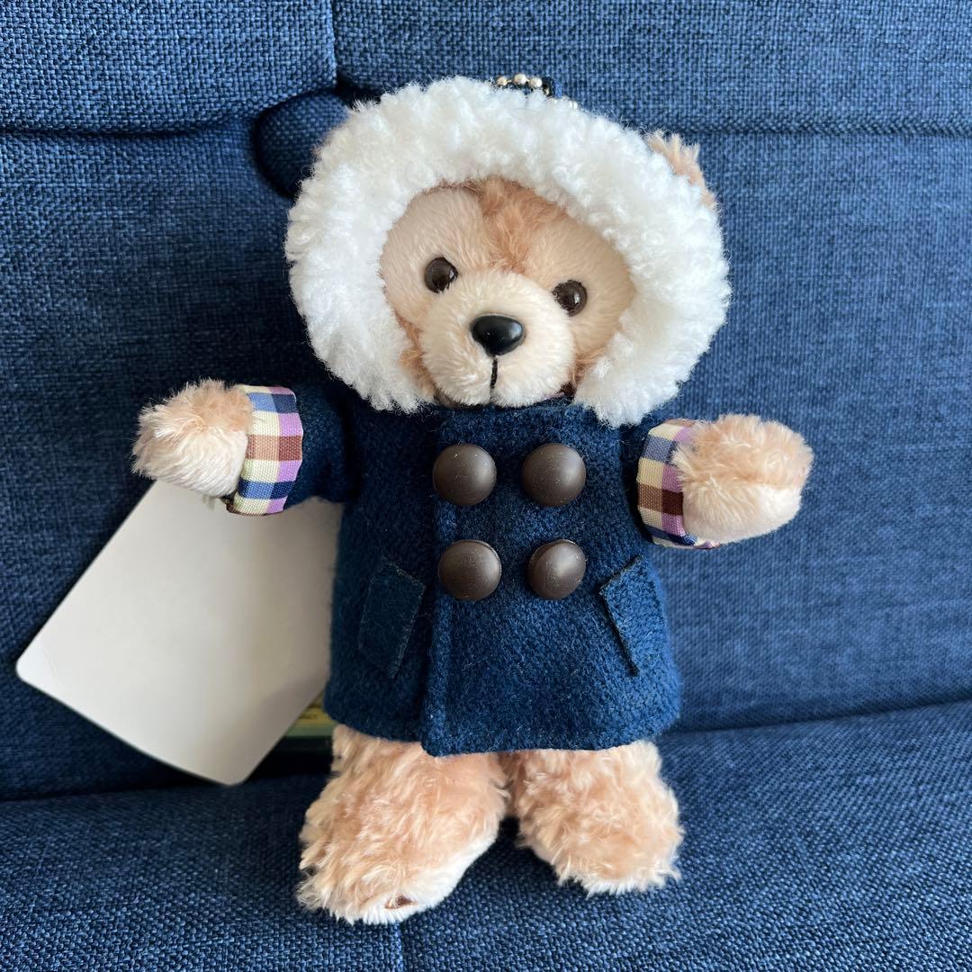 ダッフィー シェリーメイ ダッフルコート ぬいぐるみ バッチ 冬