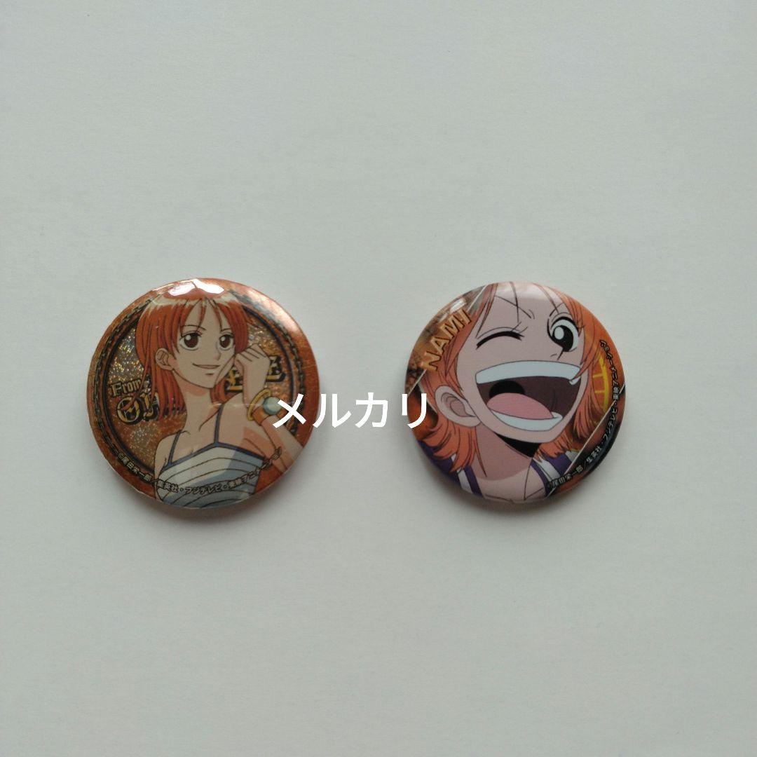 ワンピース　ナミ　ミニ缶バッジ　2個セット　当時物　キラ1、通常1　お値下げ不可 ナミ(フルカラー)】ワンピース ONE PIECE 缶バッジコレクション-ゆる
