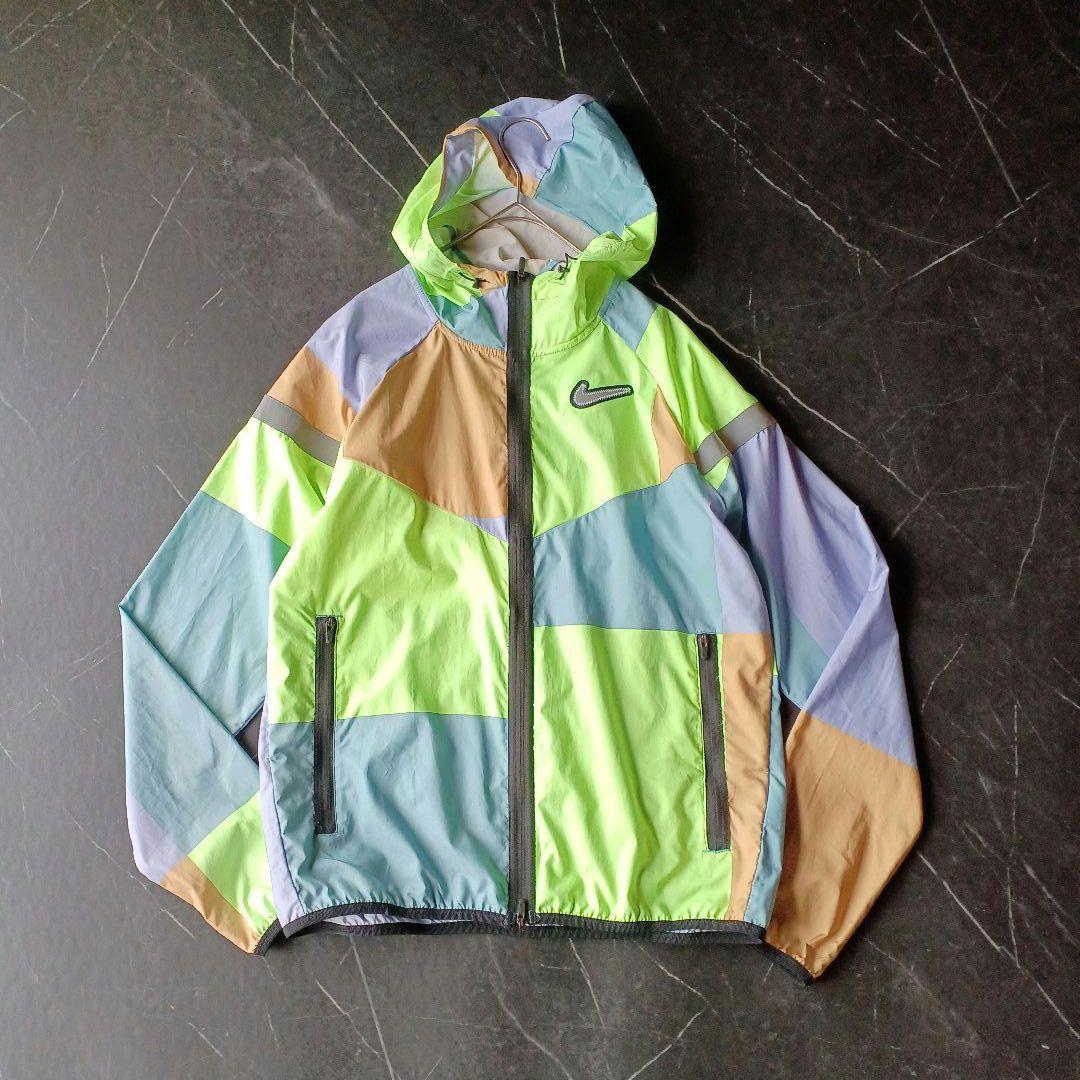 美品☆NIKE ランニング ウインドブレーカー ジャケット マルチカラー S