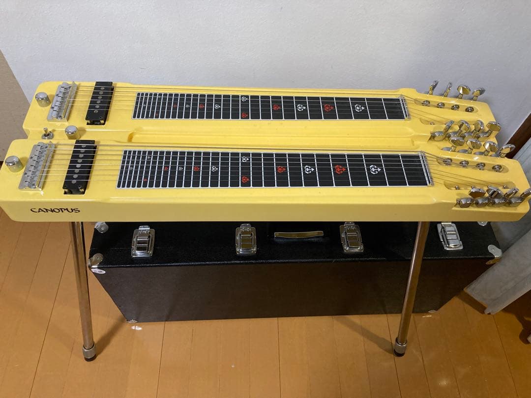 「希少」CANOPUS カノウプス6弦8弦Wネックスチールギターハードケース付