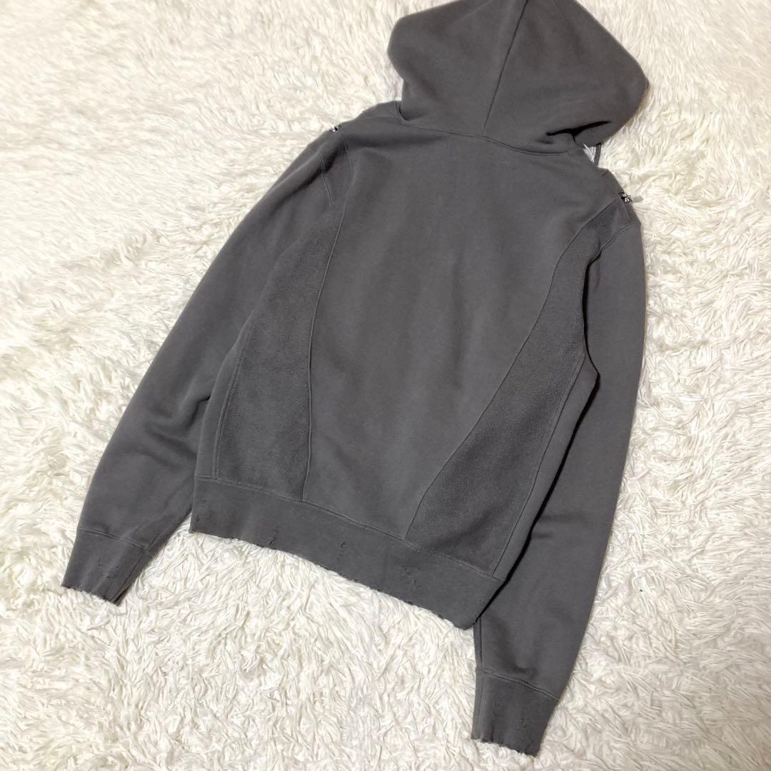 Jent Louis 3-Line Zip Hoodie パーカー グレー M Jentlouis 3-Line