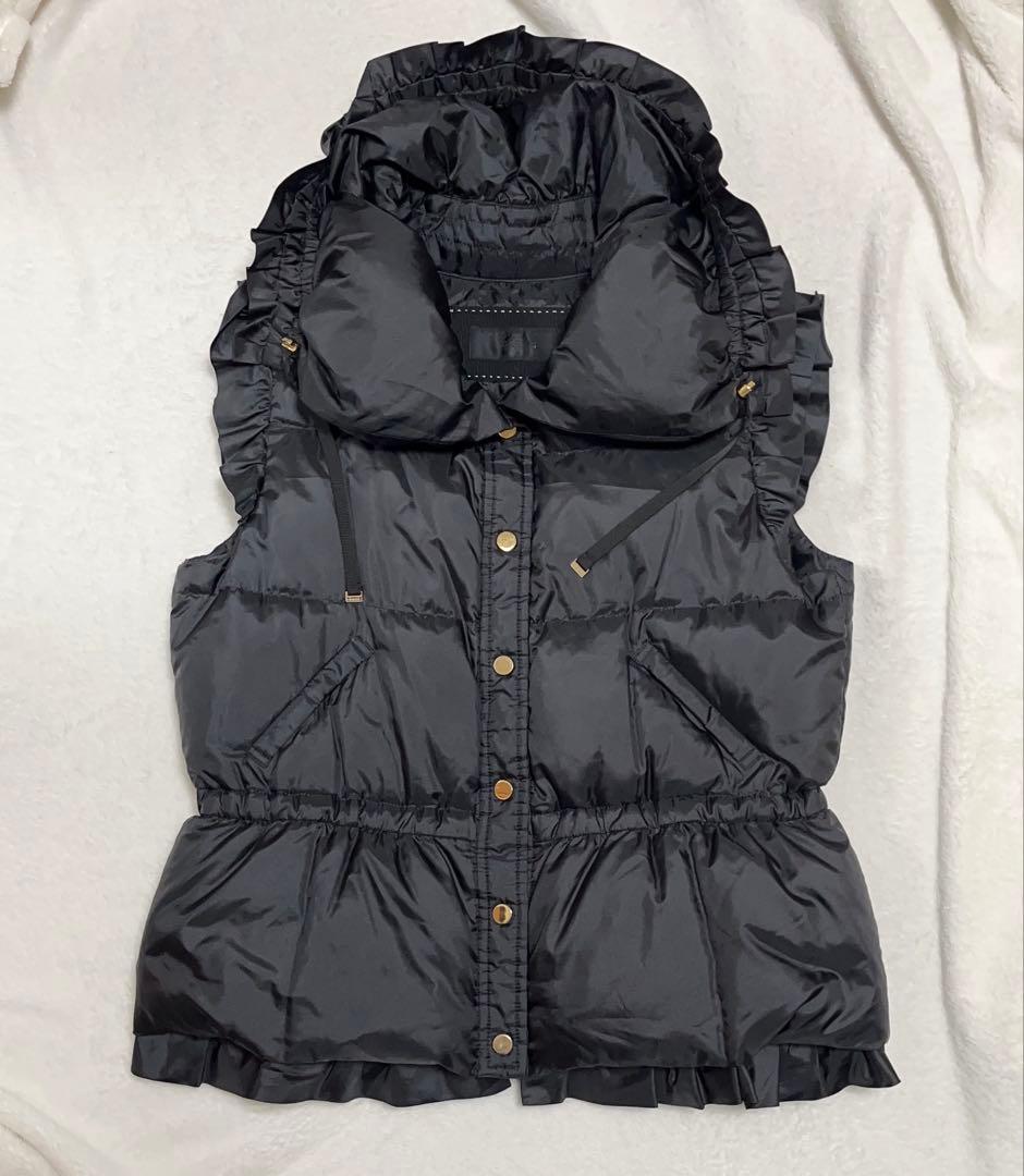 to be chic ダウンベスト ブラック ペプラム サイズ42