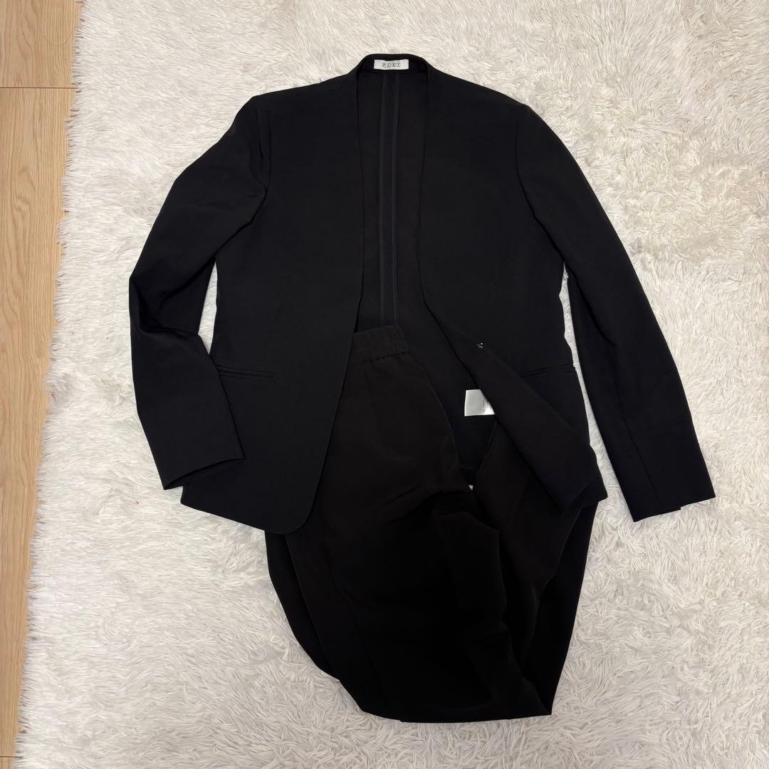 プラステ ノーカラー セットアップ パンツスーツ ブラック M - メルカリ