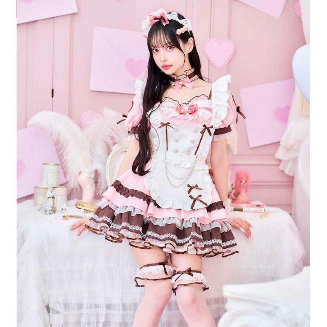 メルディポップキャンディメイド服 ピンク ピンクのメイド服MAX15％オフ♪セール!!