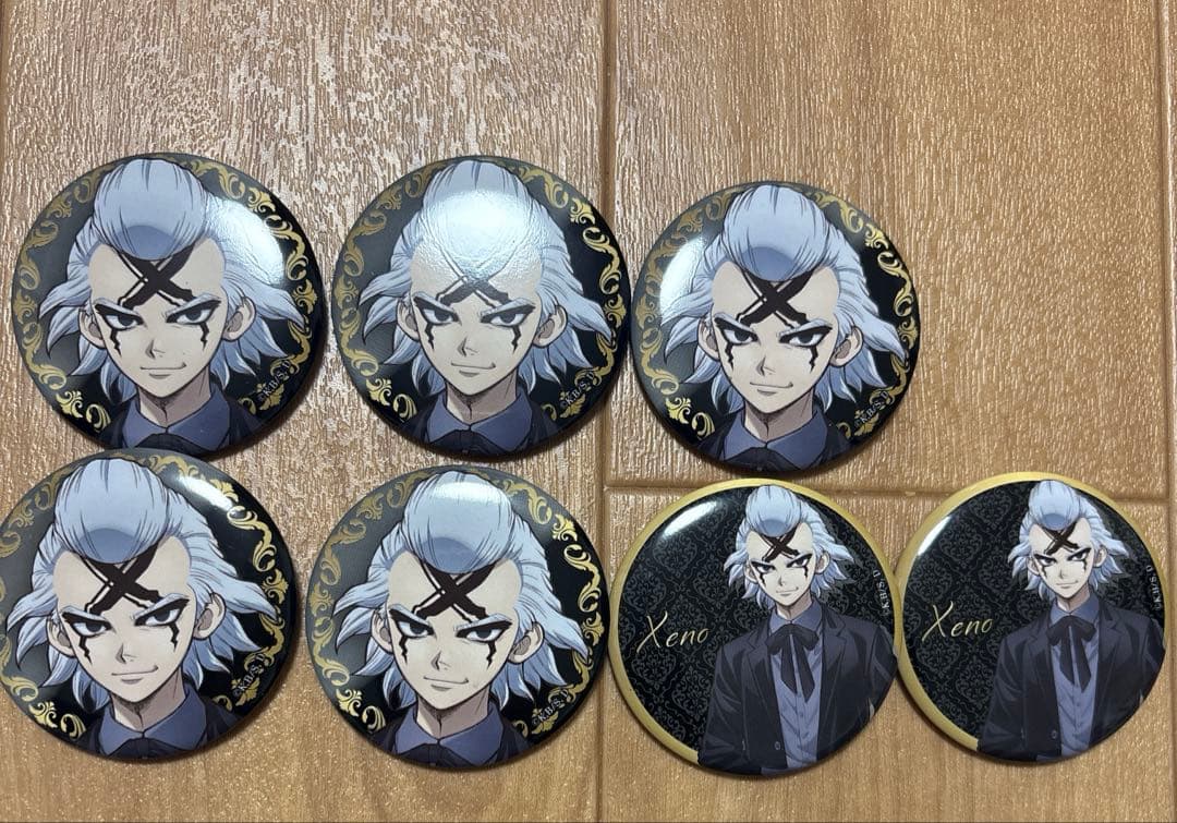 Dr.STONE THEキャラ ブラックスーツ ジャンプフェスタ 缶バッジ ゼノ