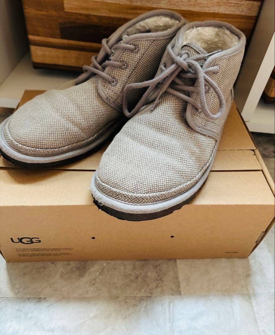 UGG アグ ニューメル ムートンブーツ レディース 24 グレー スニーカー風