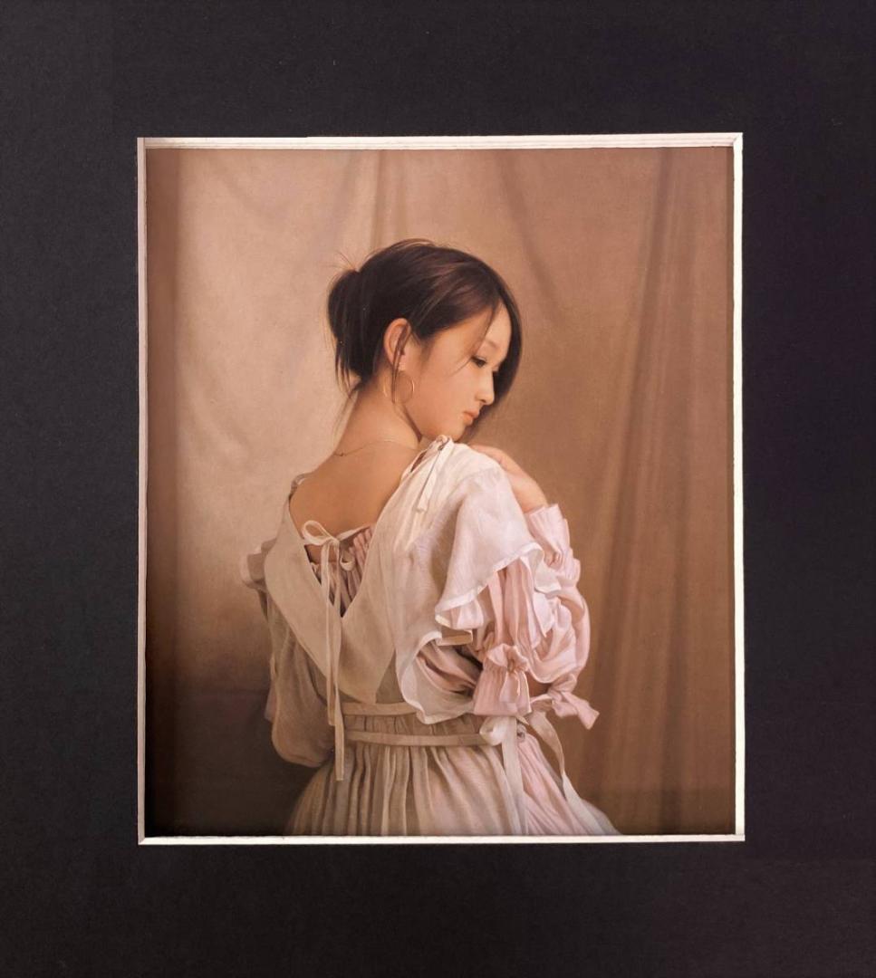 森本草介、【19-春】、希少な額装用画集画、新品高級額 額装付、状態