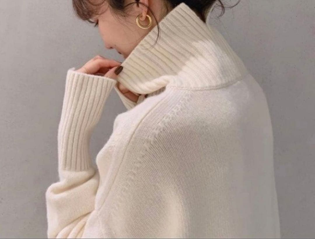 Plage スーパーファインウールカシミヤ ハイネックプルオーバー