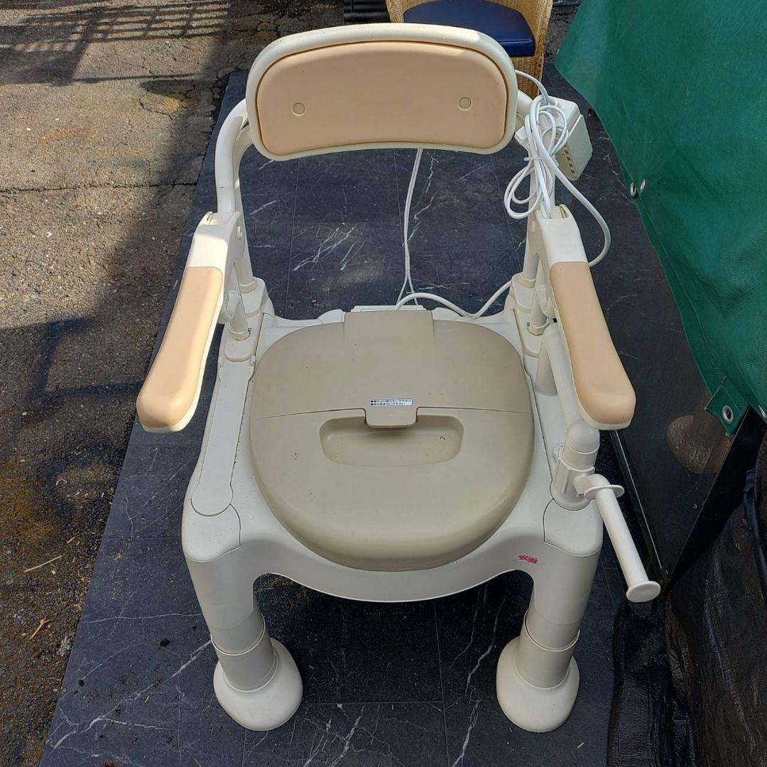 暖房便座 安寿 ポータブルトイレ FX-CPはねあげ　快適脱臭