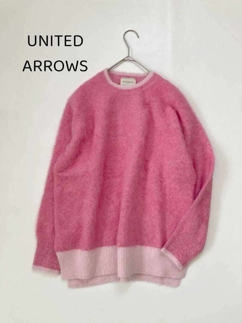 UNITED ARROWS フォックスカシミヤ クルーネック ニット ピンク - メルカリ