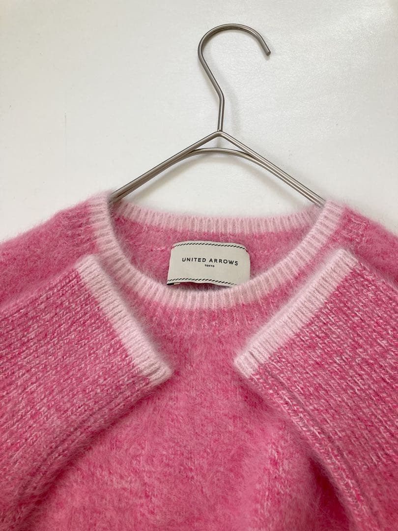 UNITED ARROWS フォックスカシミヤ クルーネック ニット ピンク - メルカリ