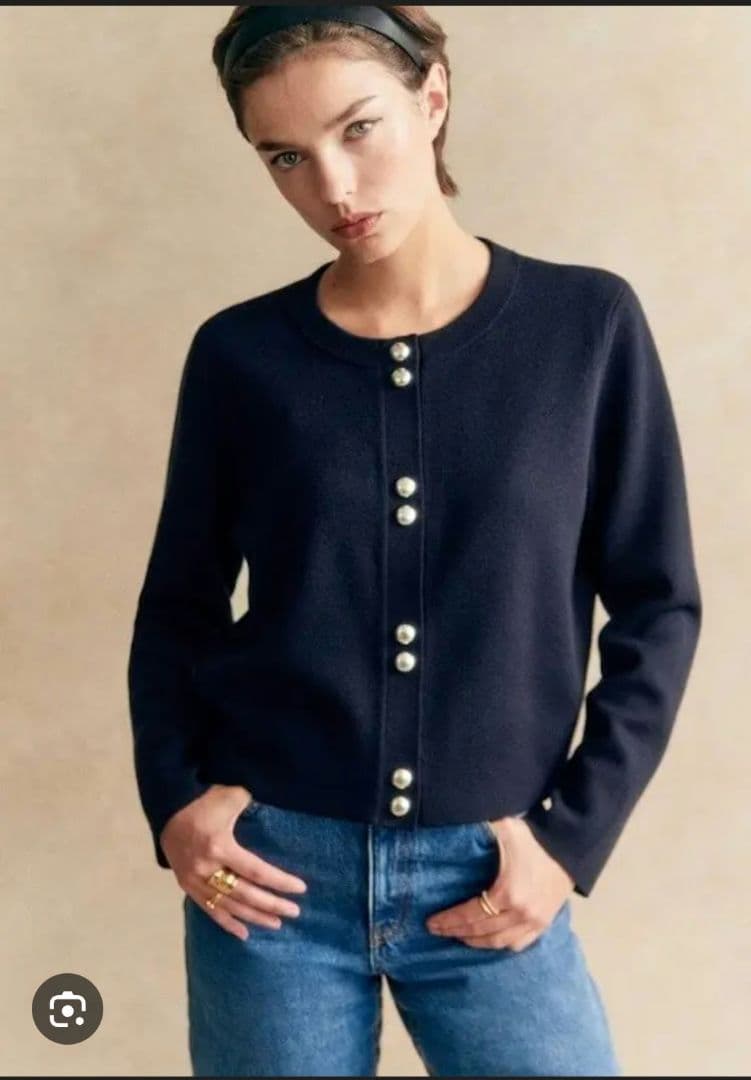 Sezane Agathe　セザンヌのメリノウールカーディガンSサイズ