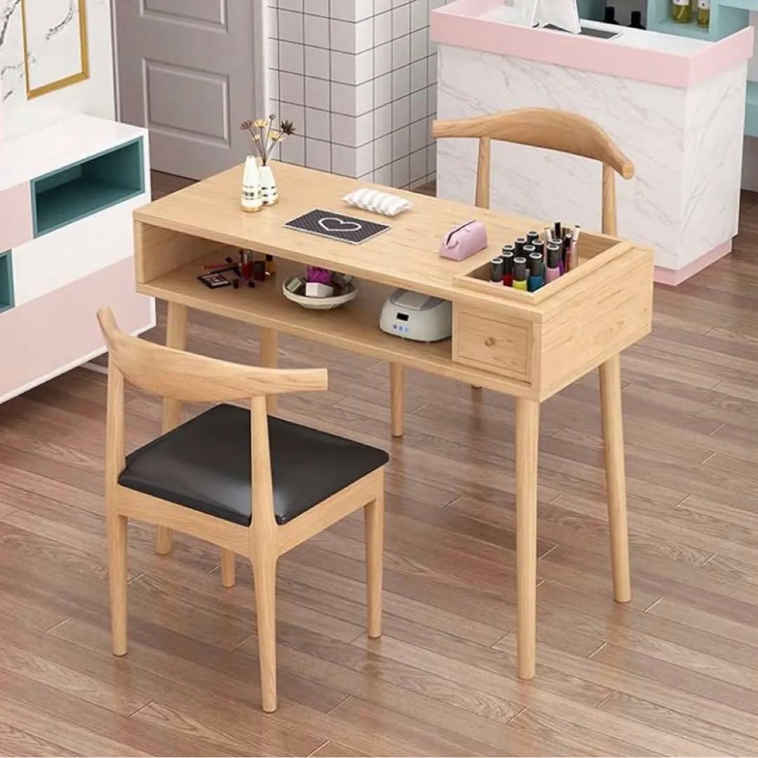 ネイルアート用デスク ナチュラルウッド　80cm