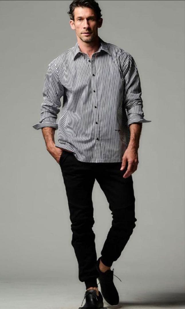 トップス 1piu1uguale3STRIPE BIG SHIRTS