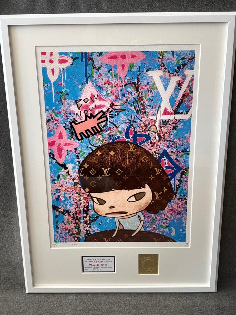 マット額装付/DEATHNYC/限定アートポスター/奈良美智/シルクスクリーン