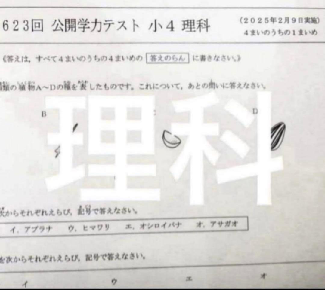 最新2025年度 浜学園 小4 公開学力テスト 国語、算数、理科 3科目