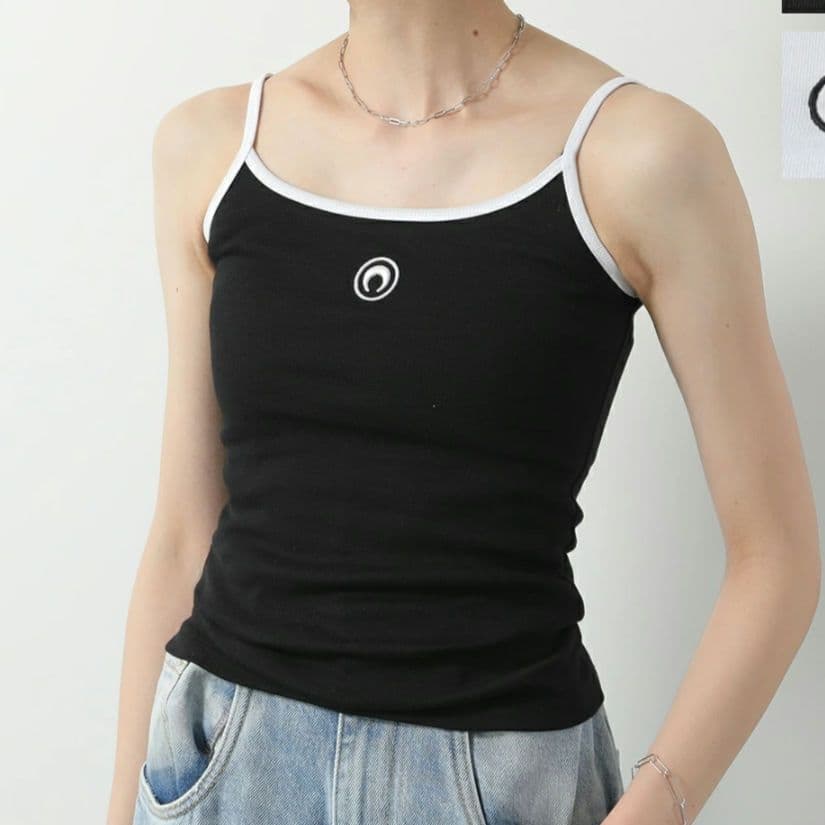 美品★Marine Serre★マリーン セル キャミソール　ブラック　S