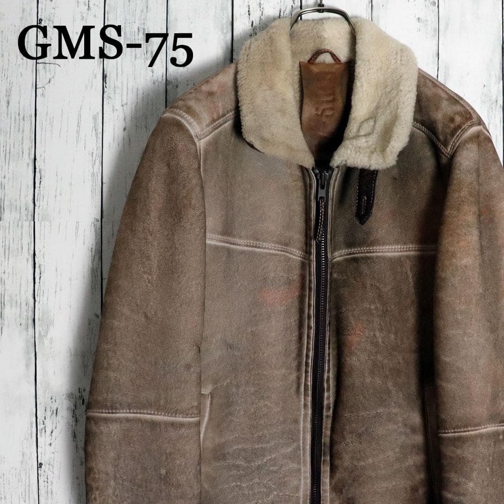 超レア GMS-75 ジモス イタリア製 リアルムートンライダースジャケット mossimo（モッシモ） ライダースジャケット ジャケット ライダース