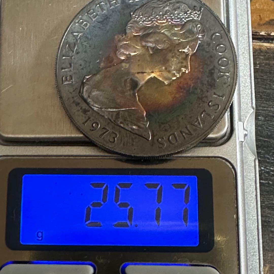 クック諸島 1973年 エリザベス2世戴冠20周年記念 2ドル銀貨 344 - メルカリ