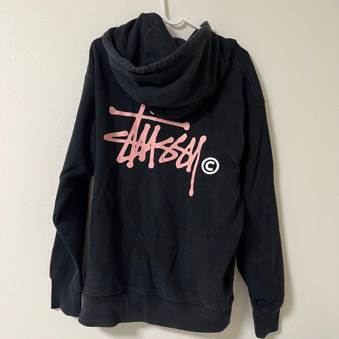 Stussy ピンクロゴ パーカー L - メルカリ