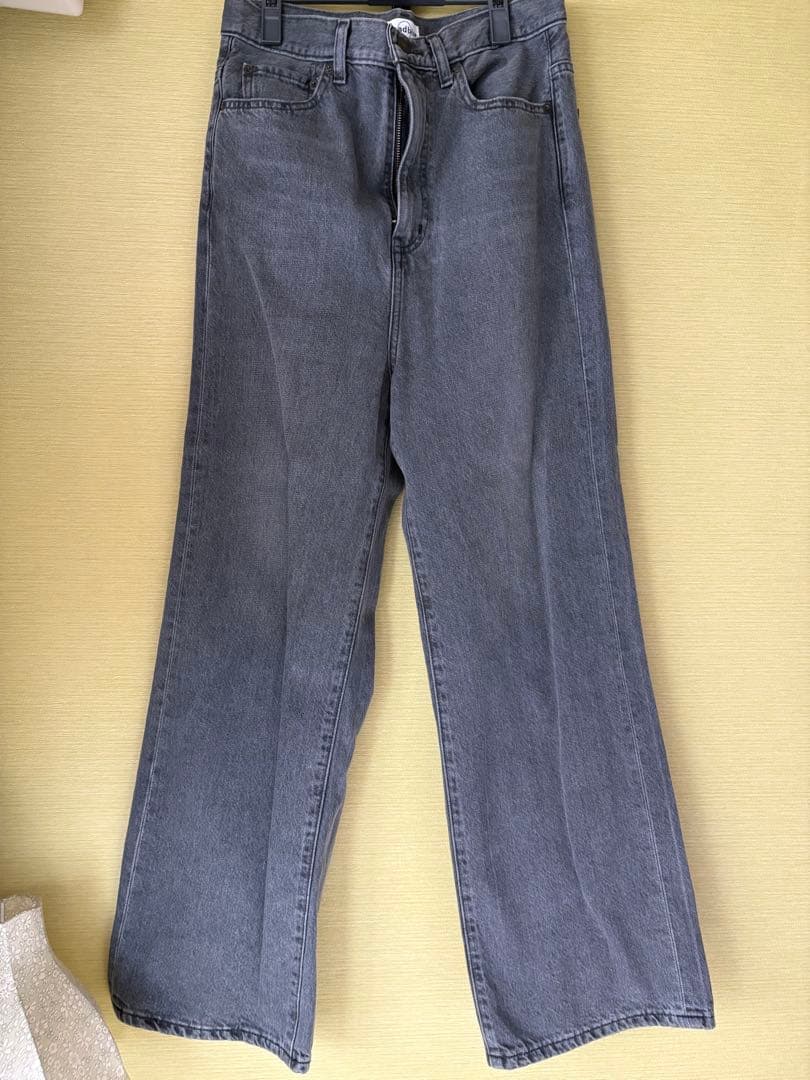 Woadblue saluu デニム　グレー　25 坪田あさみ 坪田あさみさんコラボ＞SAROUEL Denim /サルエル デニムパンツ グレー