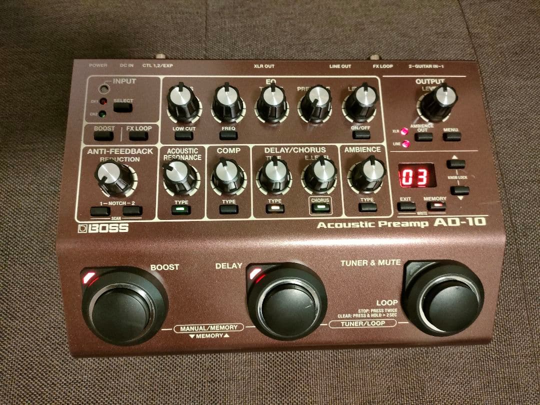 ギター BOSS AD-10 Acoustic Preamp