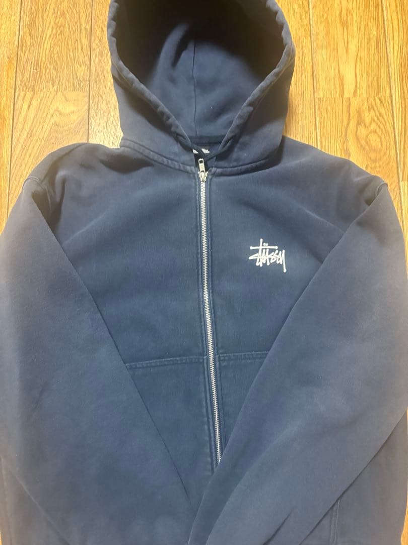 Stussy ネイビー パーカー Lサイズ